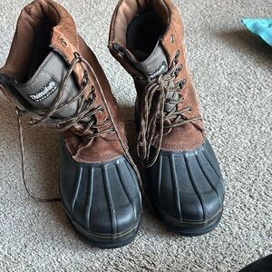 Thinsulate Men's Brown and Black Waterproof Snow Boots